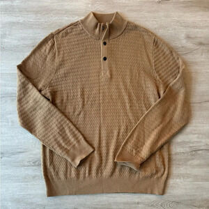 Express Men’s 100% Cotton Pullover V-Neck Button Up SZ XL